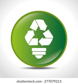Ecology design over white background, vector illustration.