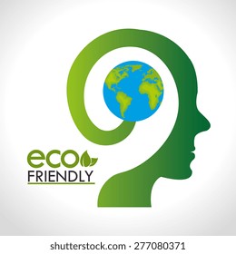 Ecology design over white background, vector illustration.