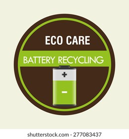 Ecology design over white background, vector illustration.
