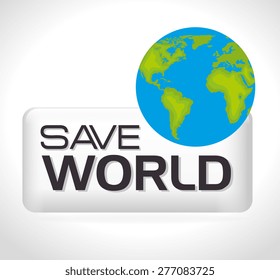 Ecology design over white background, vector illustration.