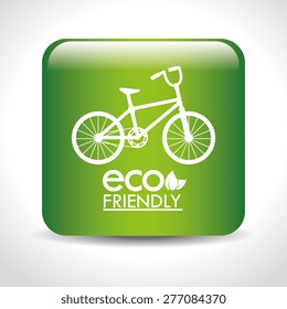 Ecology design over white background, vector illustration.