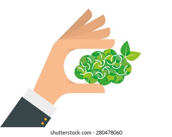 Ecology design over white background, vector illustration.