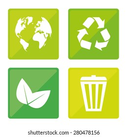 Ecology design over white background, vector illustration.
