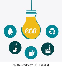 Ecology design over white background, vector illustration.