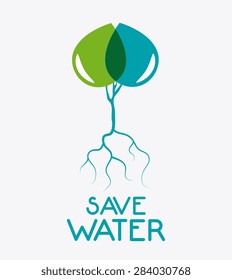 Ecology design over white background, vector illustration.
