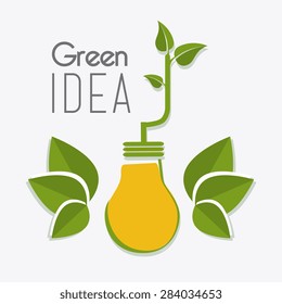 Ecology design over white background, vector illustration.