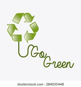 Ecology design over white background, vector illustration.
