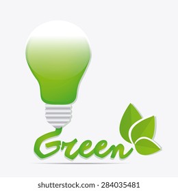 Ecology design over white background, vector illustration.