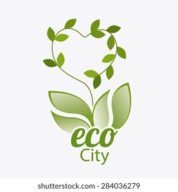 Ecology design over white background, vector illustration.