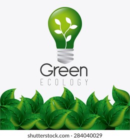 Ecology design over white background, vector illustration.