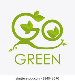 Ecology design over white background, vector illustration.