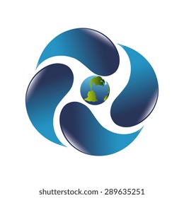 Ecology design over white background, vector illustration.