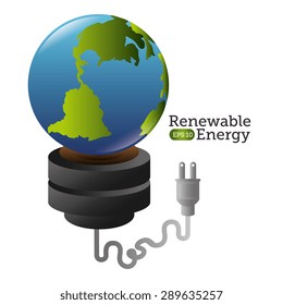 Ecology design over white background, vector illustration.