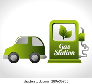 Ecology design over white background, vector illustration.