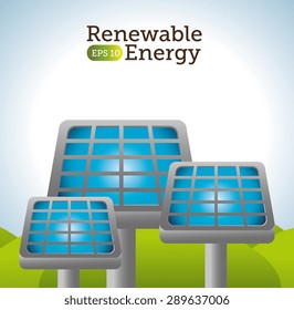 Ecology design over white background, vector illustration.