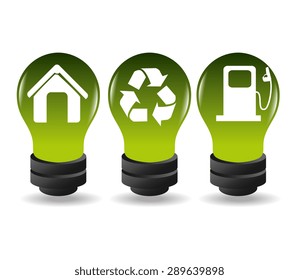 Ecology design over white background, vector illustration.