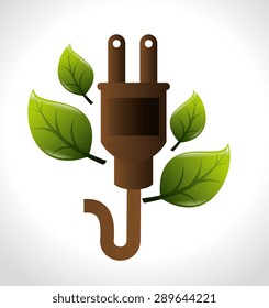 Ecology design over white background, vector illustration.