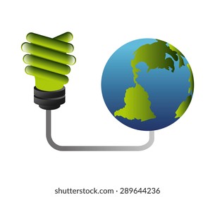 Ecology design over white background, vector illustration.