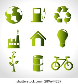 Ecology design over white background, vector illustration.