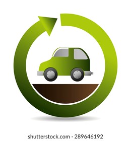 Ecology design over white background, vector illustration.