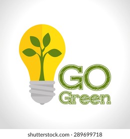 Ecology design over white background, vector illustration.