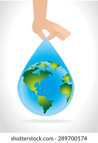 Ecology design over white background, vector illustration.