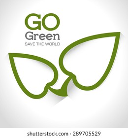 Ecology design over white background, vector illustration.
