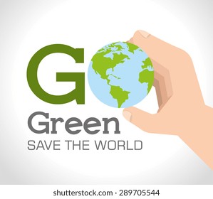 Ecology design over white background, vector illustration.