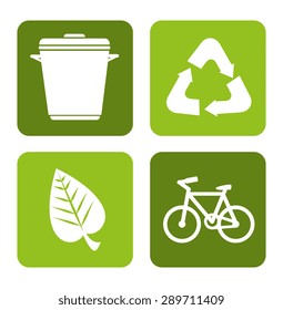 Ecology design over white background, vector illustration.