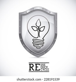 Ecology design over white background,vector illustration