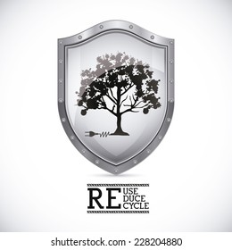 Ecology design over white background,vector illustration