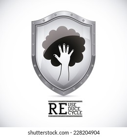 Ecology design over white background,vector illustration