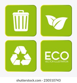 Ecology design over white background,vector illustration