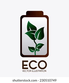 Ecology design over white background,vector illustration