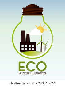 Ecology design over white background,vector illustration