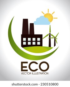 Ecology design over white background,vector illustration