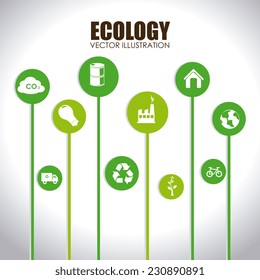 Ecology design over white background,vector illustration