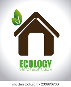 Ecology design over white background,vector illustration