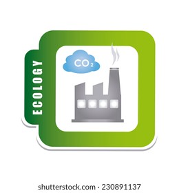 Ecology design over white background,vector illustration