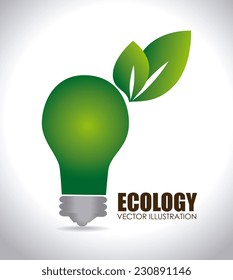 Ecology design over white background,vector illustration