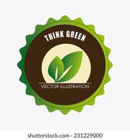 Ecology design over white background,vector illustration