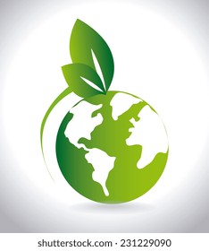 Ecology design over white background,vector illustration