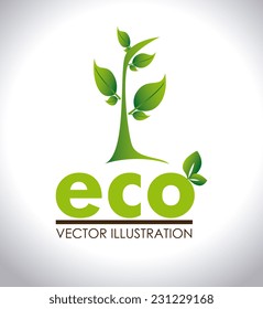 Ecology design over white background,vector illustration