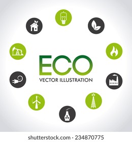 Ecology design over white background,vector illustration.