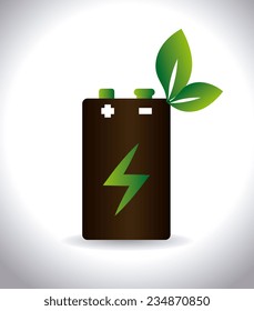 Ecology design over white background,vector illustration.