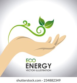 Ecology design over white background,vector illustration.