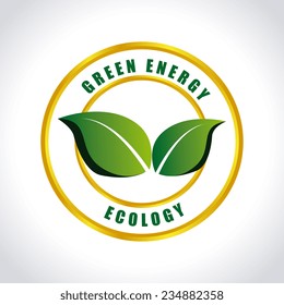 Ecology design over white background,vector illustration.