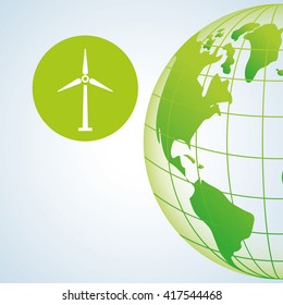 Ecology design. protection icon.  green concept. , vector illustration