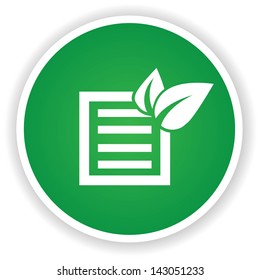 Ecology document symbol,vector