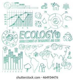 Ecology Doodle Infographic Elements